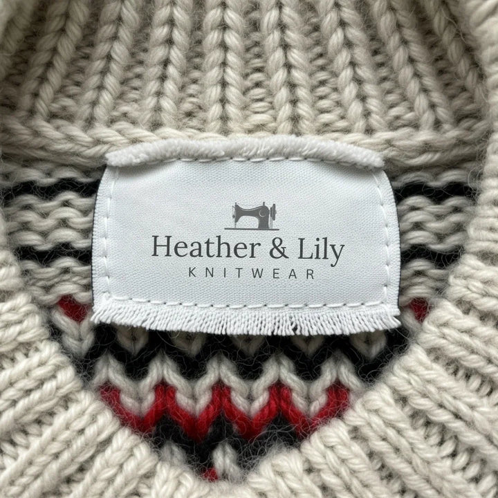 Adeline | Vintage Islandzki Sweter z Wełny