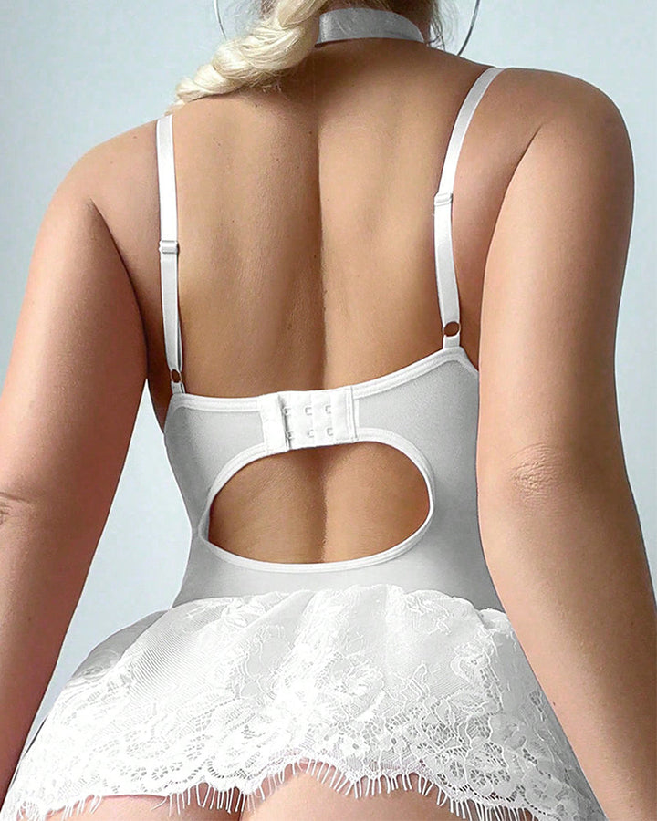 Zara™ | Body Lingerie Bodycon Romantique z Koronkowymi Wykończeniami