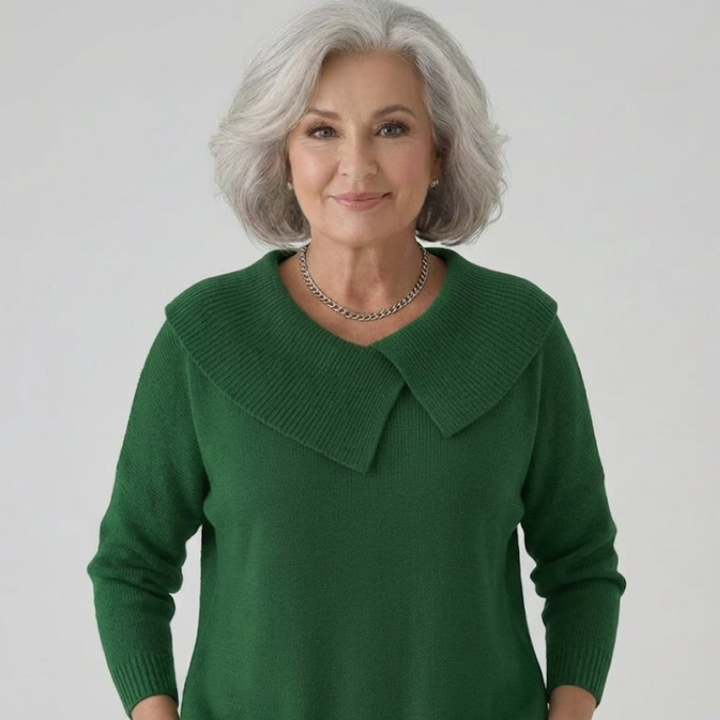 Lucia | Ciepły sweter z miękkim kołnierzem