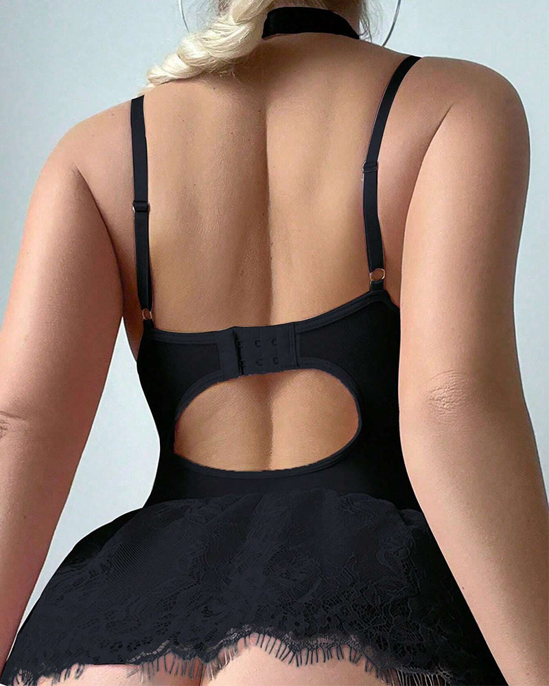 Zara™ | Body Lingerie Bodycon Romantique z Koronkowymi Wykończeniami