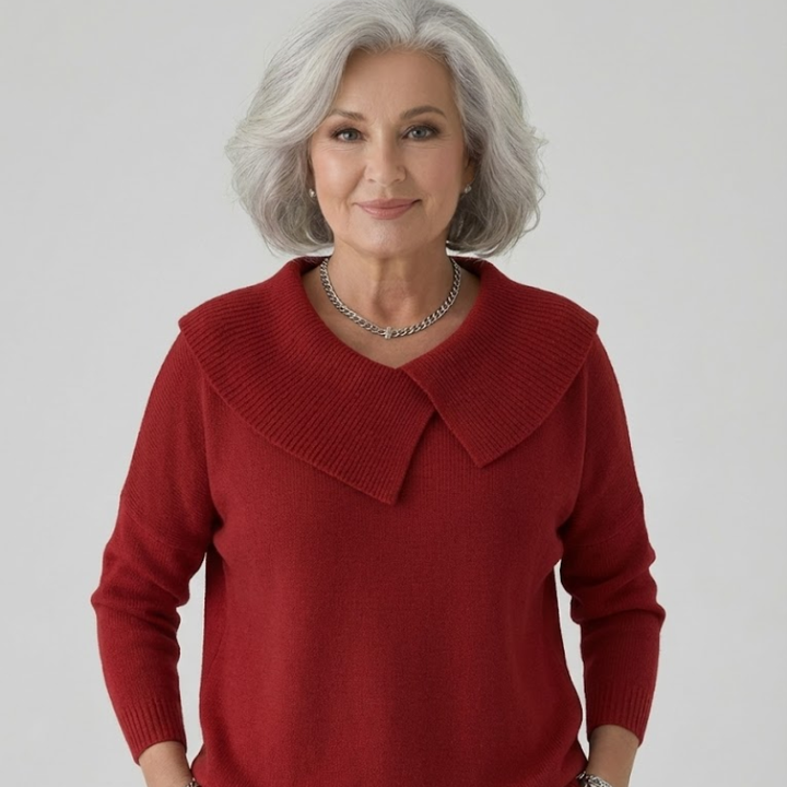 Lucia | Ciepły sweter z miękkim kołnierzem