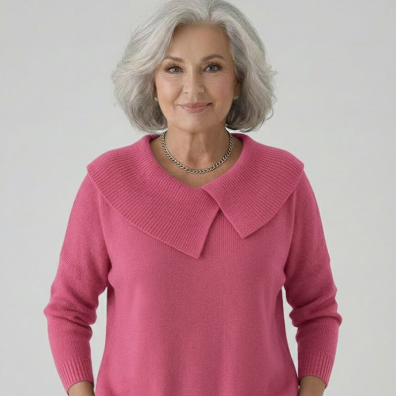 Lucia | Ciepły sweter z miękkim kołnierzem