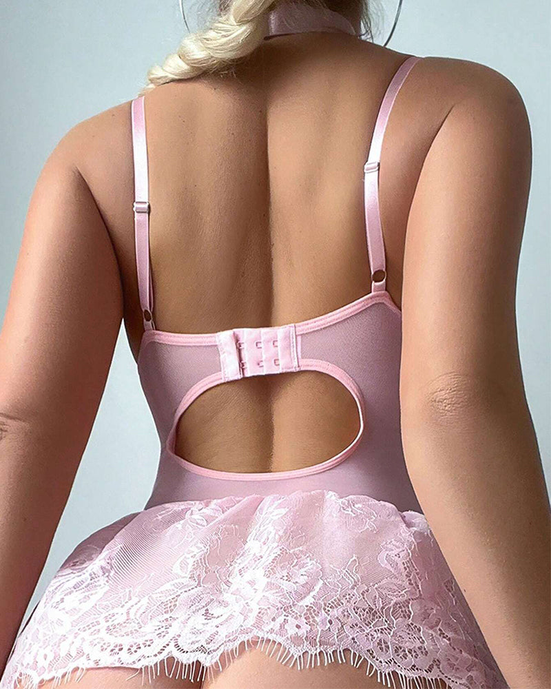 Zara™ | Body Lingerie Bodycon Romantique z Koronkowymi Wykończeniami