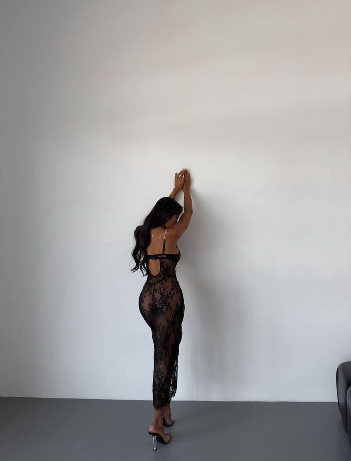 Georgina™ | Przezroczysta koszula nocna Płatki Północy