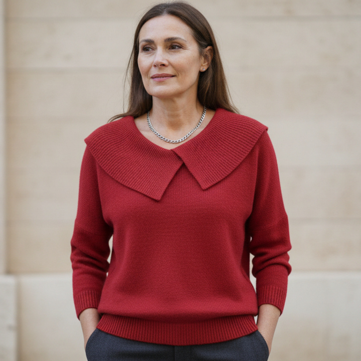 KIARA | Ciepła Dzianinowa Sweter z Miękkim Kołnierzem