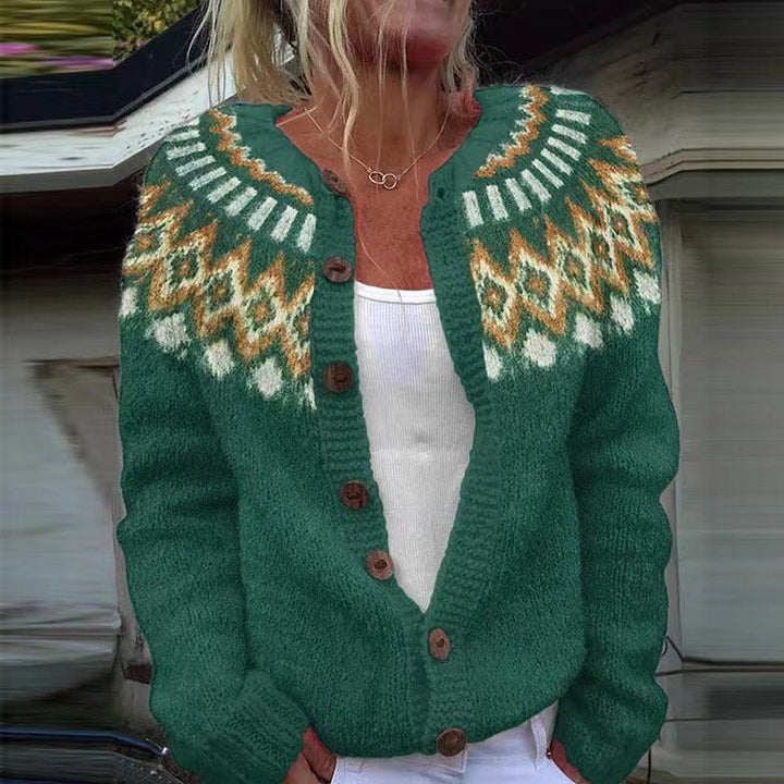 Natalia | Vintage Islandzki Sweter z Wełny