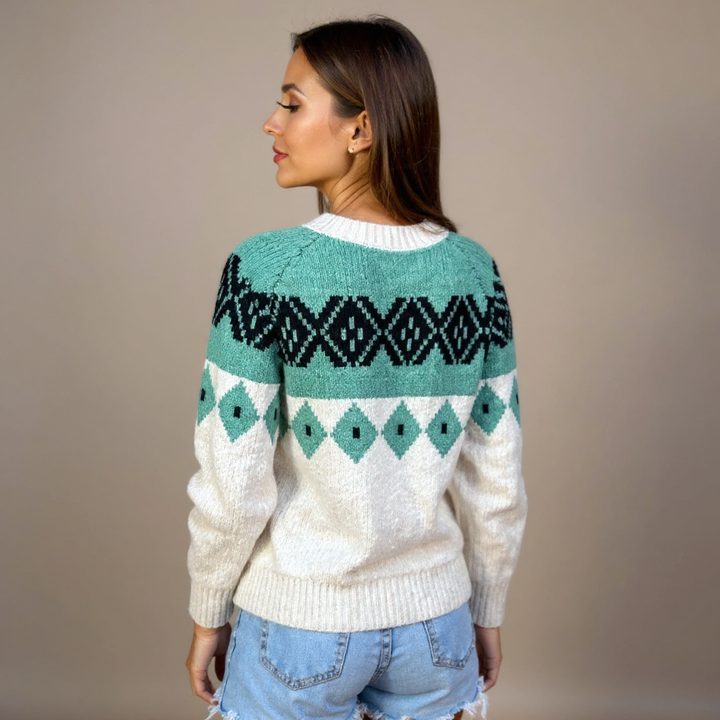 Allison | Vintage Islandzki Sweter z Wełny