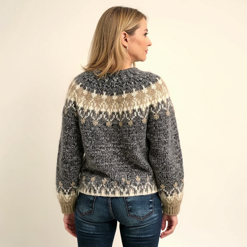 Samantha | Vintage Islandzki Sweter Wełniany