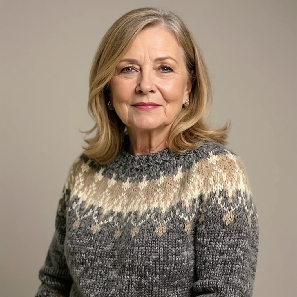 Samantha | Vintage Islandzki Sweter Wełniany